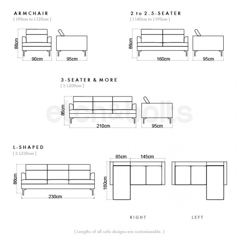 Mustaine L Shaped Sofa Leather