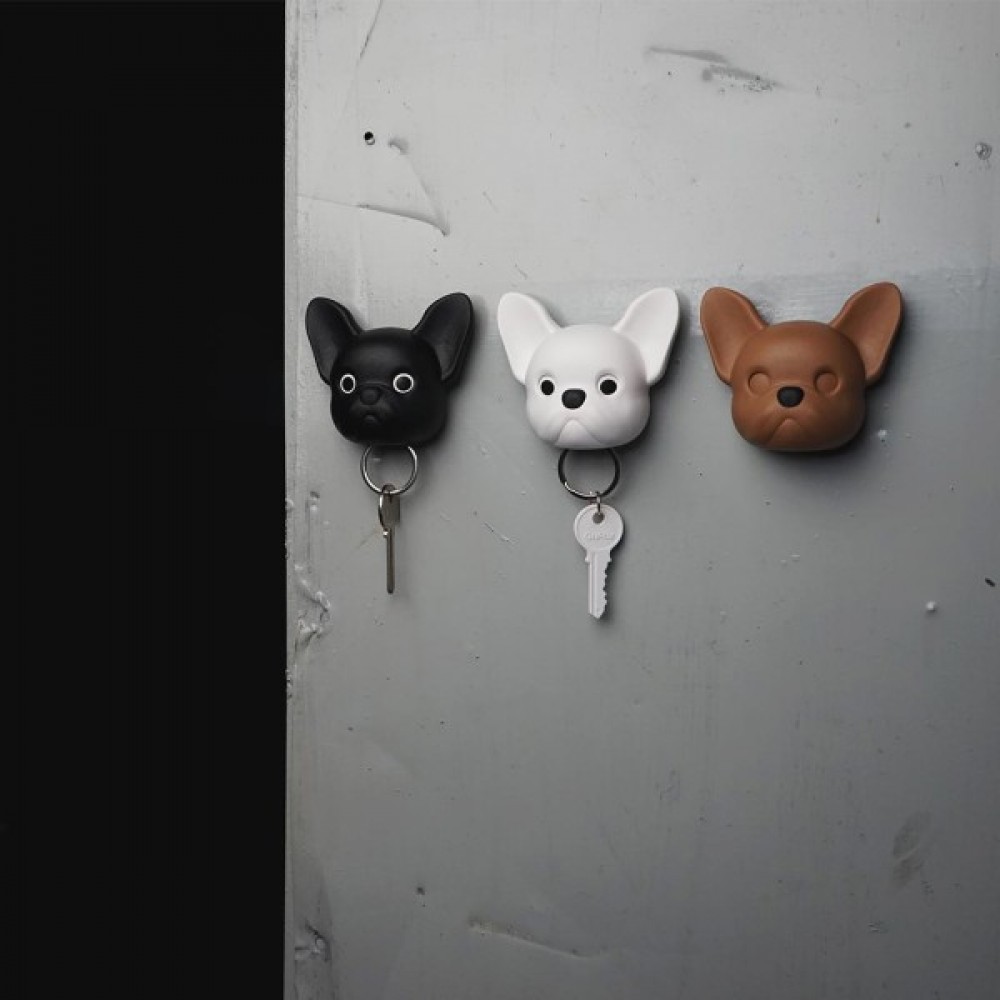 French Bulldog Key Holder Qualy Frenchy Dog Wall Mounted Keychain Keyring Hook 
