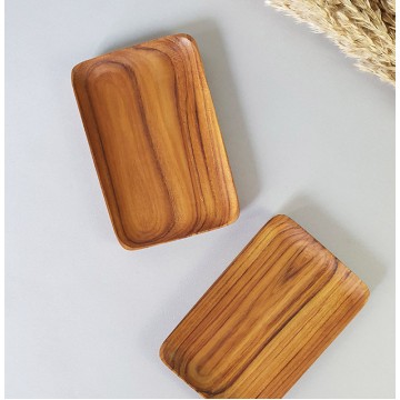 Teak Wood Handmade Rectangular Plates