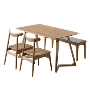 Dining Set - Maddox Table + 2 Zadie Chair + 1 Moe Bench